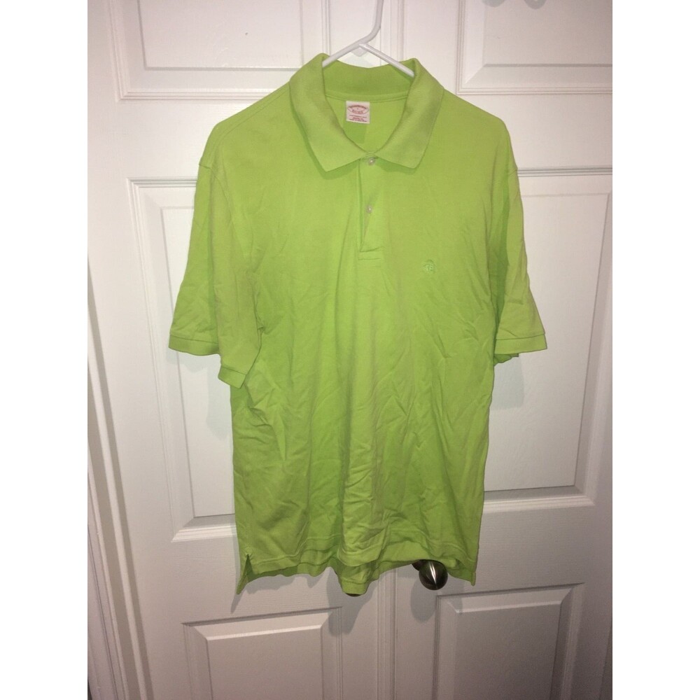 BROOKS BROTHERS 1818 Mens Green Cotton Polo Shirt L